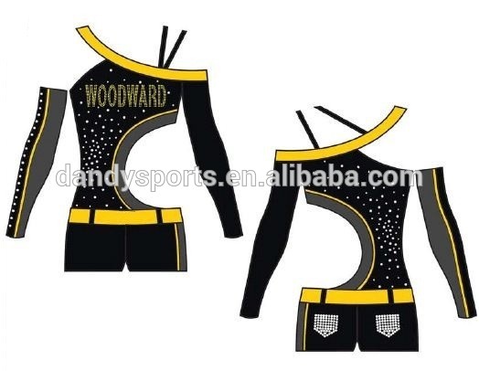 Asymmetrical Neckline Cheer Uniform 