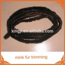 natural color Mink fur trimming