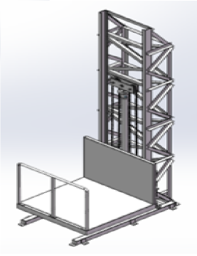 Hydraulic elevator materials handling