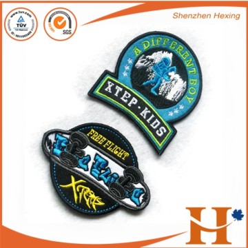 Factory price! custom adhesive sublimation twill fabric for clothing patches,iron on patches wholesale