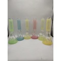 Sechs Farben Classic Pattern Clear Beaker Bongs