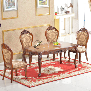 Antique Dining Table Solid Wood royal design dining table set