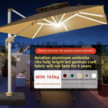 Roman umbrella with light strip