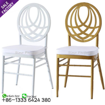 Gold White Metal Chivari Chairs for Weddings and Events in China