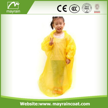 Yellow PE Raincoat for Kids
