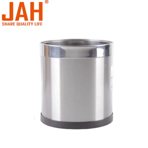 JAH Decorative Metal Small Trash Can Wastepaper Basket