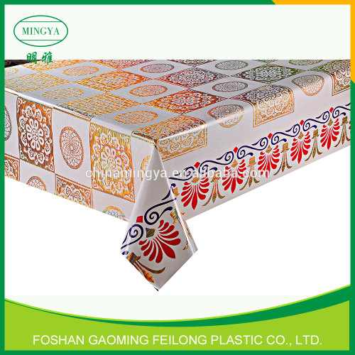 Wholesale Cheap Plastic Tablecloth /Pvc Non-Woven Tablecloth
