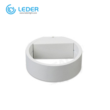 LEDER Circle Simple White LED Outdoor Wall Light