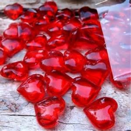 الحب قلب اﻷكريليك الزخرفية الأحجار الكريمة