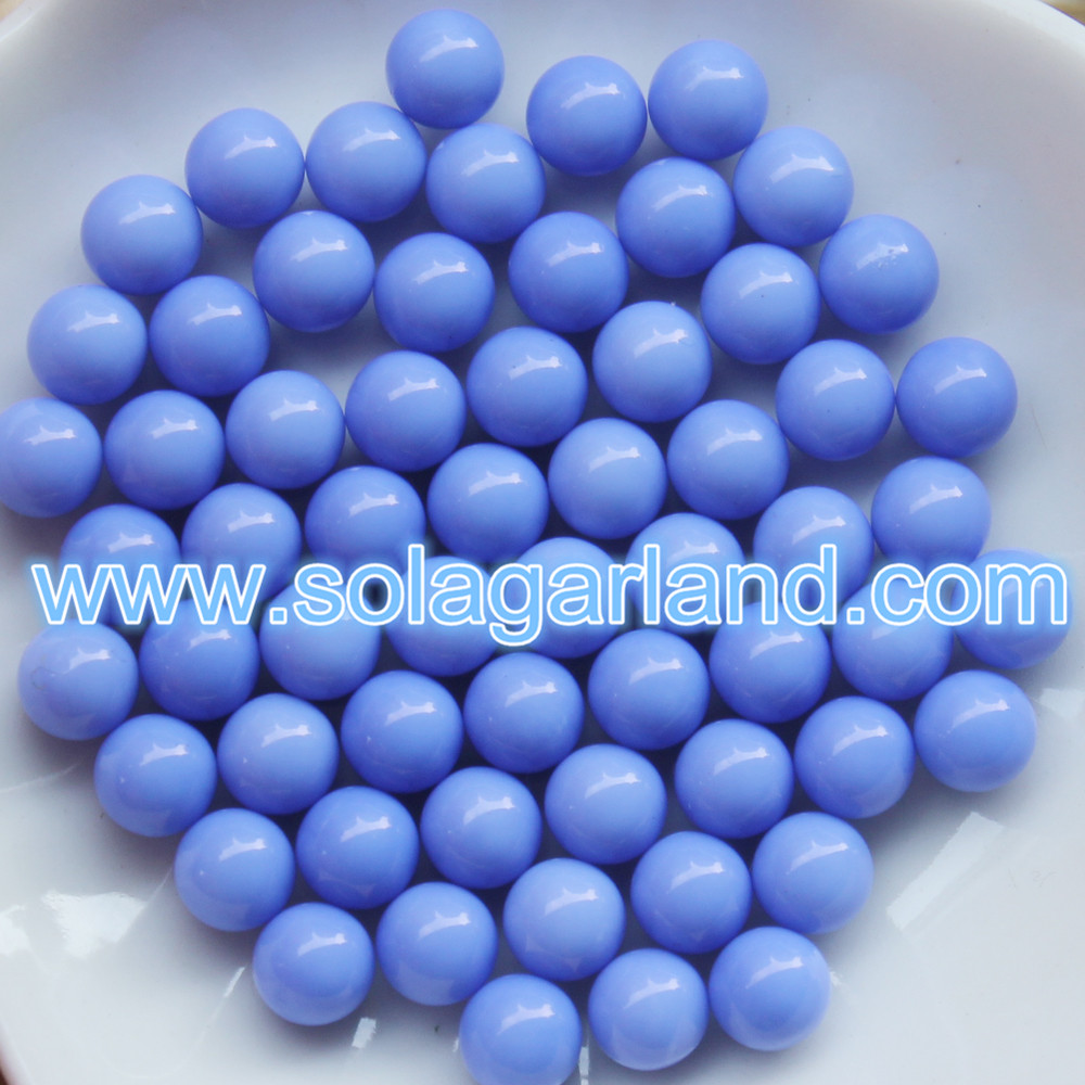 Plastic Round No Hole Beads