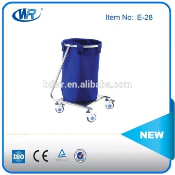 Stainless steel hospital cleaning trolley waste trolley