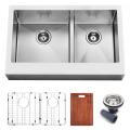 Apron Sink Handmade Kitchen Sink with Double Bowls