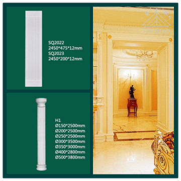 Decorative Plaster Of Paris Columns & Capitals Pillars