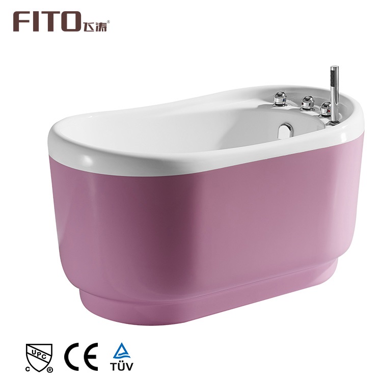 Custom Printed Portable Indoor White Acrylic Small Bathtub Bath Tub With Seat