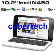 10.2"PEC with N450 1.66 CPU Wifi 1GB memory 160GB HDD camera XP OS