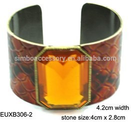 leather stone cuff/snake leather bangle/leather cuff bracelet/bracelet bangle/cuff bangle/wholesale cuff bracelet/jewelry