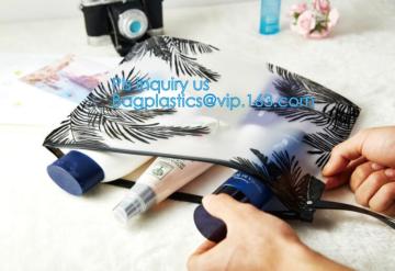 Custom waterproof pvc slider zipper wet bikini bag, zipper lock slider bag/resealable pvc slider zip poly bag, resealable pvc sl