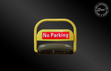 Manual Locks Solar Car Parking Barrier Steel , Crash Resistance