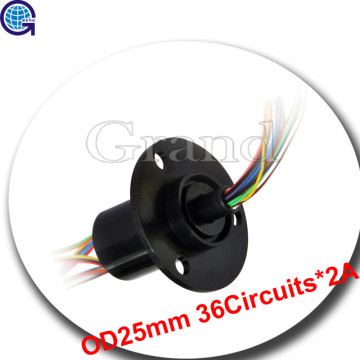 OD 25mm 36 conductors electrical slip rings manufacturing equipment slip ring rotating connector