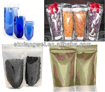 Self standing food grade plastic bags