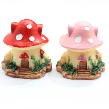 40mm Kawaii Mushroom House Piccola resina artigianale Fairy Garden Accessori Decor Part