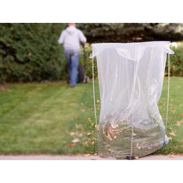 Bolsa de basura con revestimiento de plástico transparente para trabajo pesado