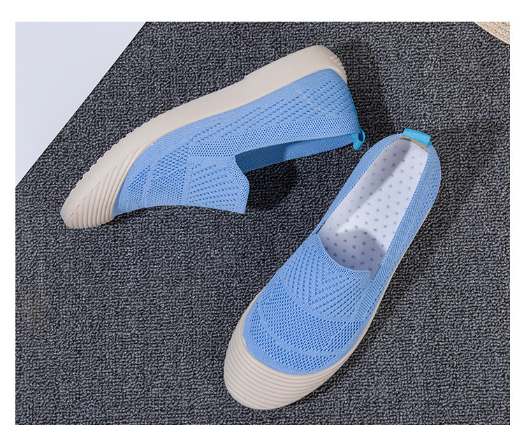 36-40 yards Wholesale slip-on casual Shoes Flying woven breathable cloth shoes mesh light soft sneakers Walking shoes for women