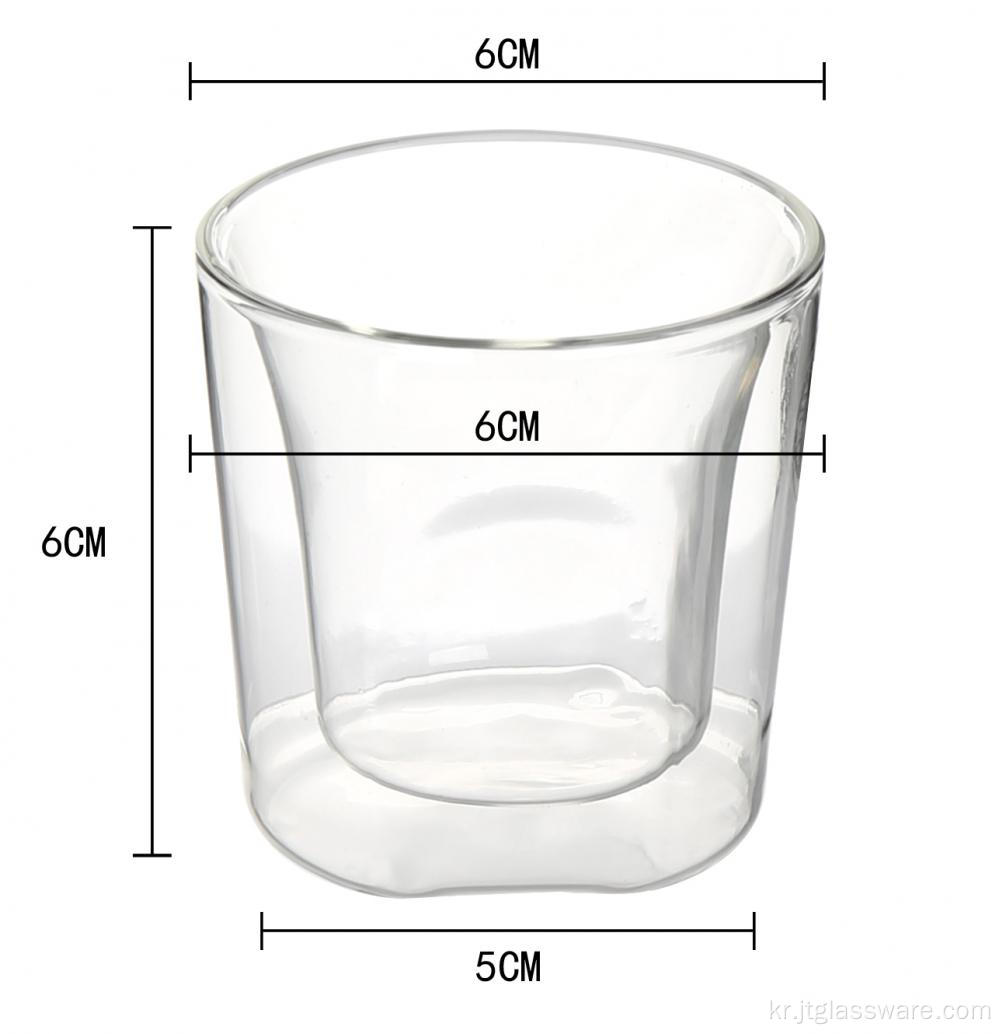 홈 주방 이중 벽 저렴한 유리 컵
