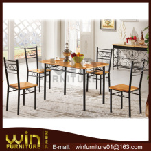 melamin chipboard 4 seater dining table set for sale