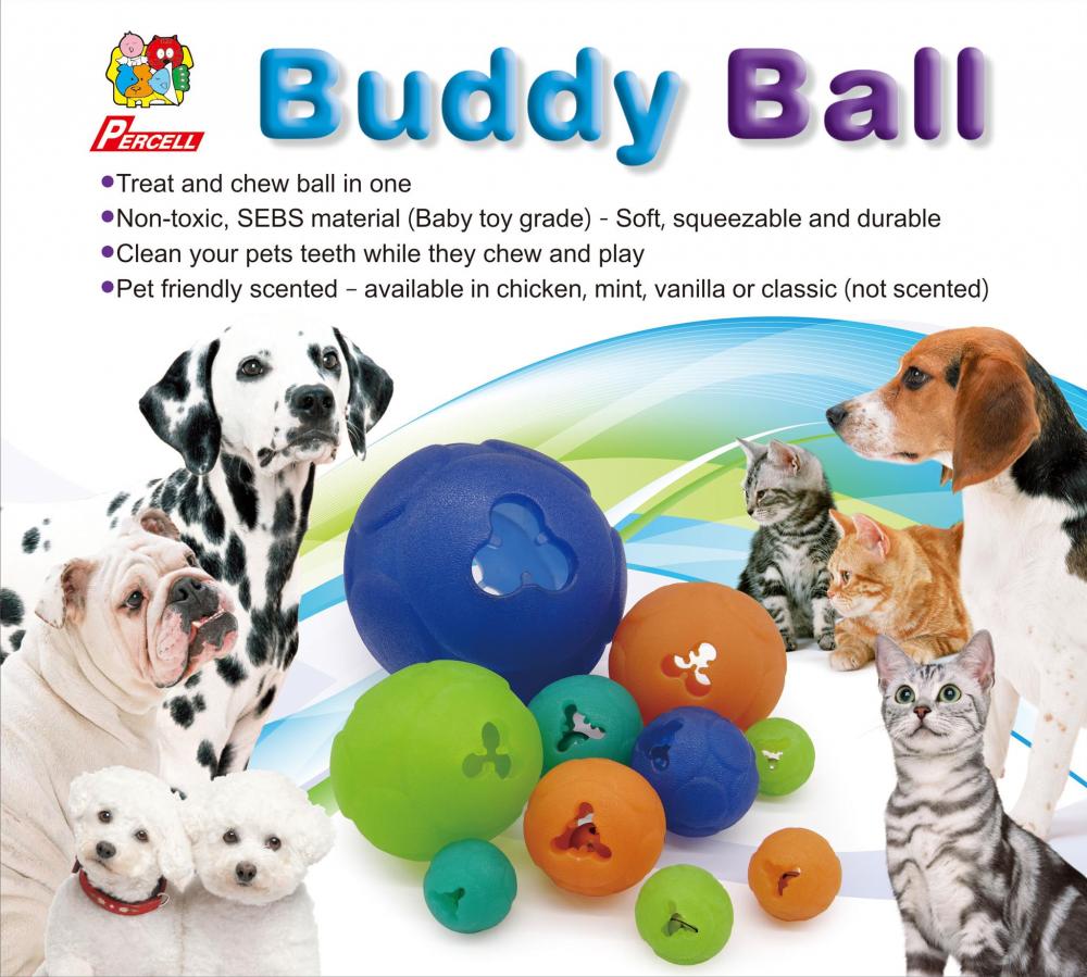 Percell Medium + Buddy Ball Durable Treat Spenderspielzeug