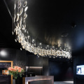Project wedding hotel crystal long led chandelier