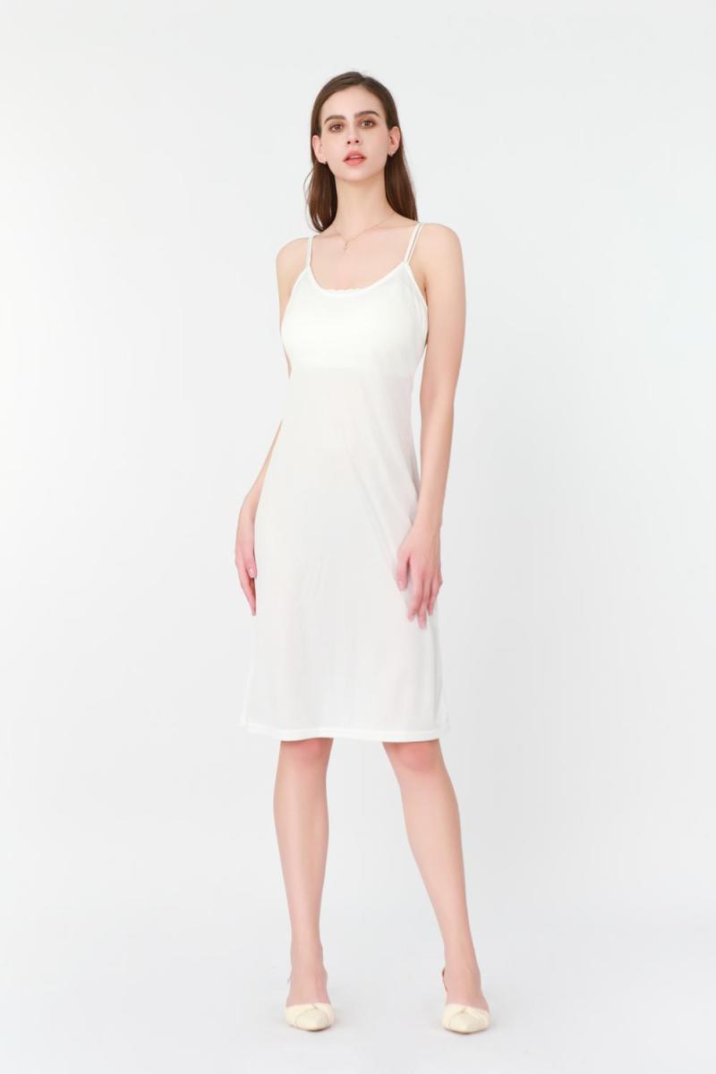 Ladies white slip dress