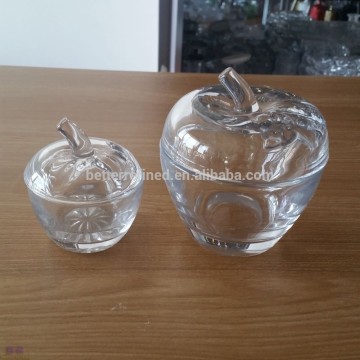 Apple Shape Glass Candy Jar