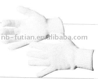 7 Gauges,bleached white gloves/knitted gloves