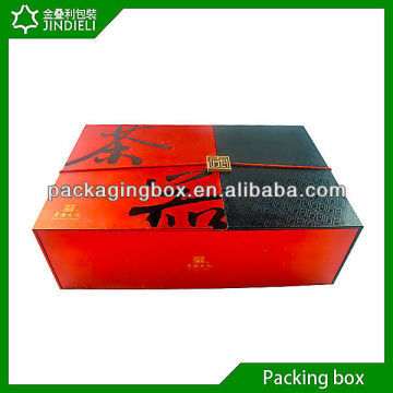 Fancy red tea box packaging for gift