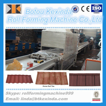 High quality stone coated steel roofing tile machine