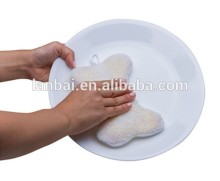 hot sale heart bone microfiber sponge dish towel dishcloth