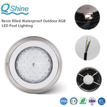 Luz de piscina LED RGB de superficie de pared SS316 304