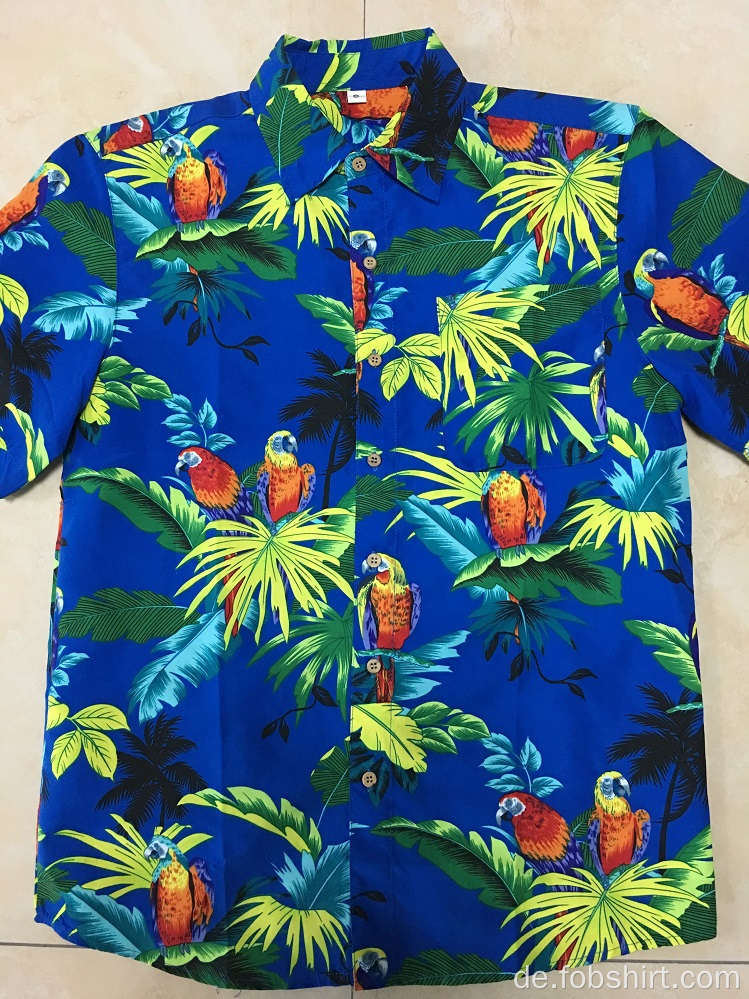 Benutzerdefiniertes Hawaii-Shirt mit Polyesterdruck