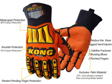 Ironclad Kong GLOVES Sdx2 Original Impact Protection Gloves - Orange Hi Vis Palm Gloves Mechanical Glove Mechanic Glove