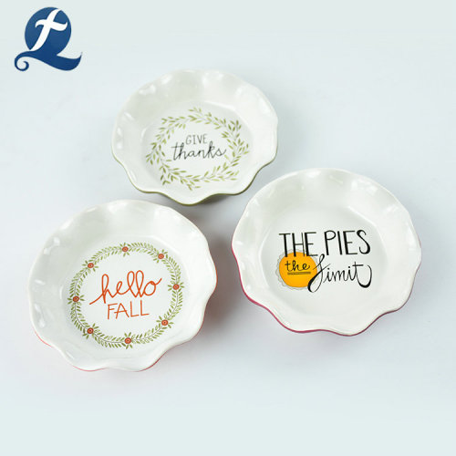 Customization Fine Applique Fruit Ceramic Plate