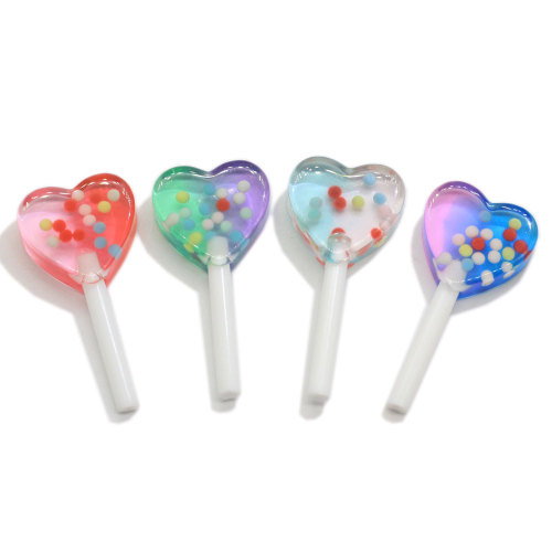 25mm Gemengde Kleuren 3D Miniatuur Lollipop Hars Cabochons DIY Ambachten Scrapbooking Decoratie Slime Charms Accessoires