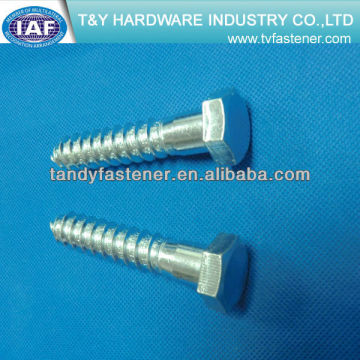 lag bolt /lag screw with hex head Big size /zinc plzted/low carbon steel