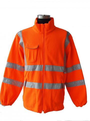 High visibility winter fleece jacket