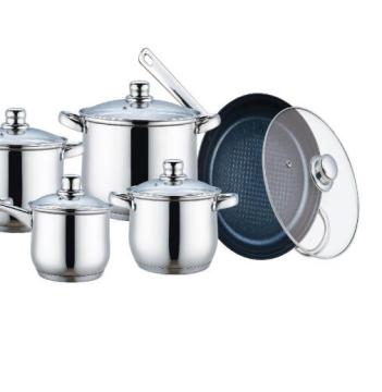 12 pieces pots with frying pan