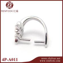 wholesale silver finding cz pave pendants bail