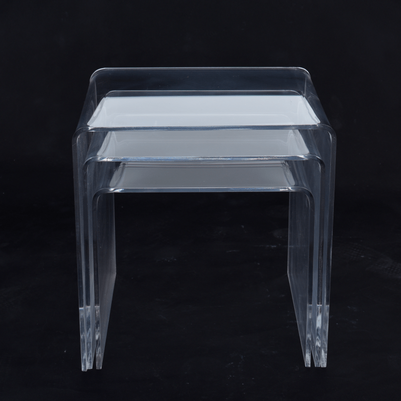 Μοντέρνο έπιπλο σπιτιού Ακρυλικό Τραπέζι σαλονιού Clear End Τραπέζι με στρογγυλεμένες άκρες