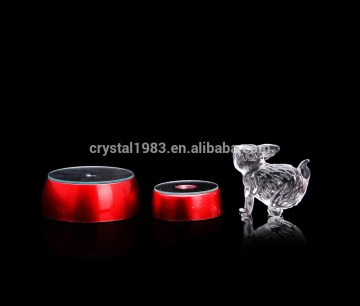 Customized crystal glass gifts and art, chinese zodiac rabbit chinese zodiac signs figurine furniture