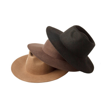 Wholesale High Quality Black Wool Fedora Hat