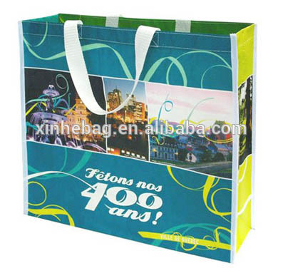 Laminated Nonwoven Reusable Promotion Resealable Bag, Customized Laminated PP Non Woven Bag